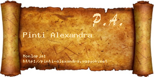 Pinti Alexandra névjegykártya