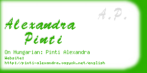 alexandra pinti business card